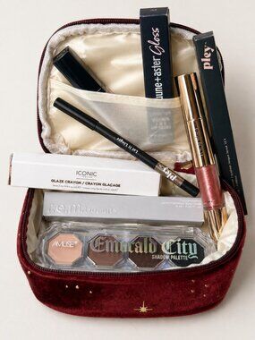 Full Size Makeup Gift Set w/ Velvet Star Bag – r.e.m. Mascara Lip Eye Bundle NEW